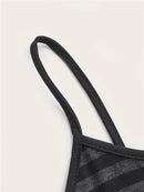 Goth Punk Listrado Botão Cami Top Feminino Verão Y2K Roupas Grunge High Street Sem Mangas Alcinhas Cropped Top Streetwear