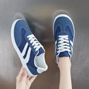 Tênis femininos, tênis baixos, moda feminina, cores mistas, cadarço, calçados vulcanizados, primavera outono, calçados para atividades ao ar livre