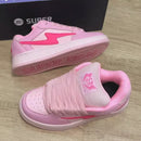 Tênis femininos respiráveis de primavera, sapatos rosa com salto grosso, tênis fofos, plataforma casual para corrida, Y2K, calçados esportivos Lolita