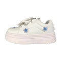 Tênis feminino plataforma azul kawaii, calçado branco coreano, primavera verão, vulcanizado, calçado casual fofo, skate, tênis feminino