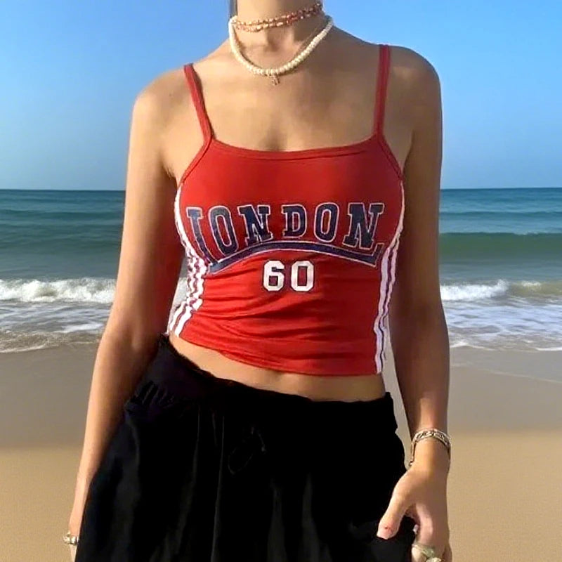 Top curto feminino de verão, estilo 5 estrelas, estilo Brasil, Y2K