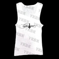 Sutiã com estampa de letras cruzadas, casual, streetwear, harajuku, grunge, punk, Y2K, top curto, chique, sexy, com acabamento em renda, emo, hip hop, feminino
