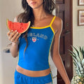 Top curto feminino de verão, estilo 5 estrelas, estilo Brasil, Y2K