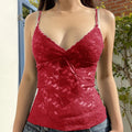 Y2K Fairycore Tops 2000s Roupas Estéticas Femininas Decote em V Alças Finas Sem Mangas Colete Coquete Roupas Streetwear