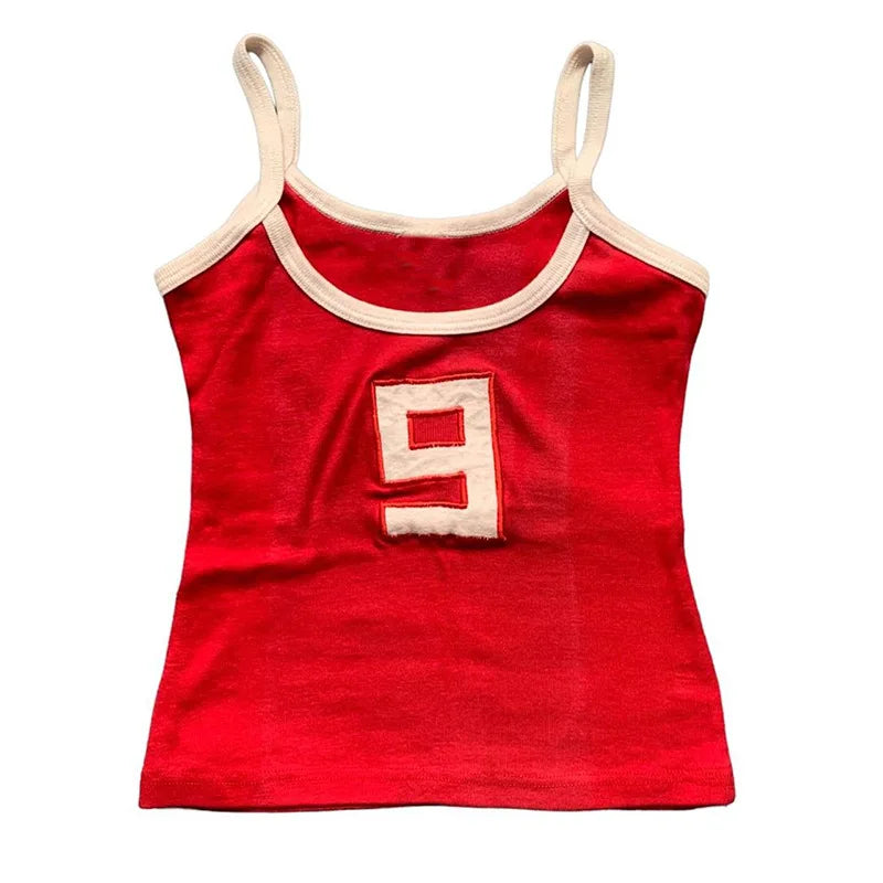 Top curto feminino de verão, estilo 5 estrelas, estilo Brasil, Y2K