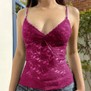 Y2K Fairycore Tops 2000s Roupas Estéticas Femininas Decote em V Alças Finas Sem Mangas Colete Coquete Roupas Streetwear