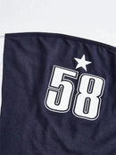 Top curto feminino com estampa de letras e estrelas, moda verão Y2K, ombro de fora, costas nuas, moda urbana